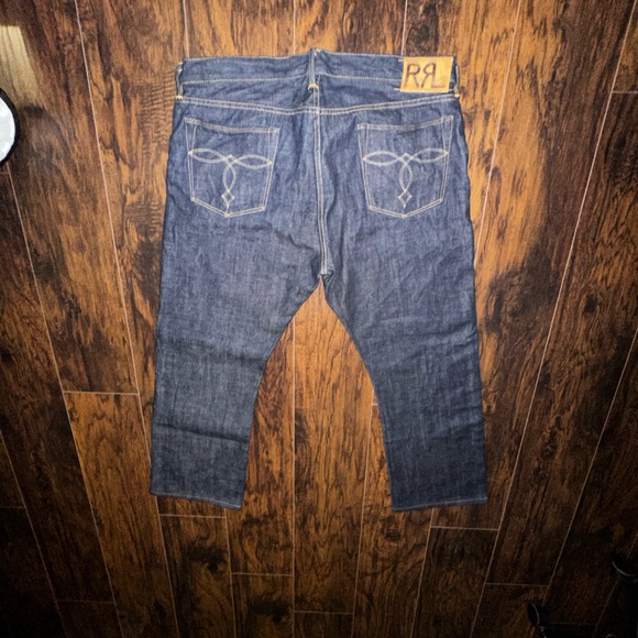 Double RL RRL made in USA salvedge denim slim boot cut dark wash Ralph Lauren - Picture 16 of 16
